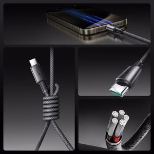 Joyroom S-A50 Unlimited Series 3A USB-A - USB-C Cable with Magnetic Organizer 1.2m - Gray
