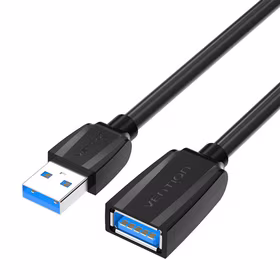 Pagarinātājs USB 3.0 no vīriešu uz sieviešu USB Vention VAS-A45-B300 3m (melns)