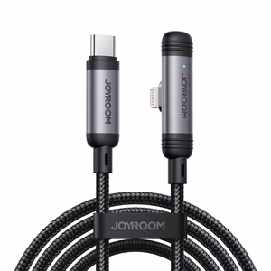 Joyroom S-A56 EnjoyX sērijas 90° USB-C - Lightning kabelis 30W 1.2m - melns