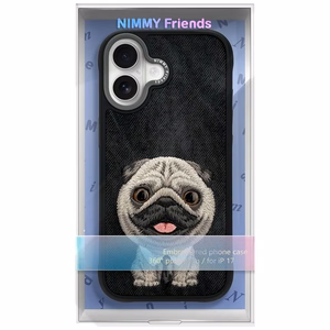 NIMMY viedtālruņa apvalks BIG EYED PET 2.0 Suns priekš IPHONE 17 melns