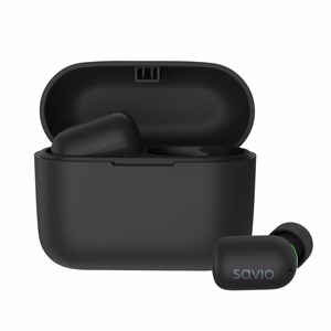 Savio TWS-09 IPX5 bezvadu in-ear austiņas mūzikai Bluetooth melnas