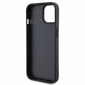 Ferrari dygsnots metāla logotipa apvalks iPhone 15 – melns