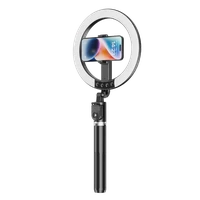 Blavec Selfie gredzena lampa Aura LED gredzens P-55 25cm statīvs + tālvadības pults + 2,3 metri (RLP55-TRB23) melna