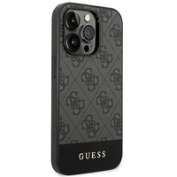 Guess GUHCP14XG4GLGR iPhone 14 Pro Max 6.7" pelēks/pelēks cietais apvalks 4G Stripe kolekcija