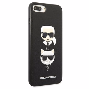 Karl Lagerfeld Saffiano Karl&Choupette Head чехол для iPhone 7 Plus / iPhone 8 Plus - чёрный