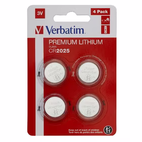 Litija baterijas Verbatim 3V CR2025 (4 gab.)