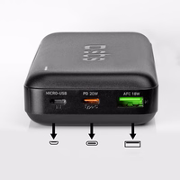 Portatīvais lādētājs SBS TTBB20000PD20K 20000 mAh 20W PD USB-C, USB-A, Micro-USB - melna