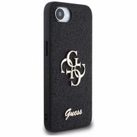 Guess Fixed Glitter Big 4G viedtālruņa apvalks iPhone 16e - melns