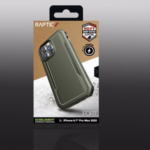 Raptic X-Doria Fort viedtālruņa apvalks iPhone 14 Pro Max ar Magnētisko bruņotu zaļu pārklājumu