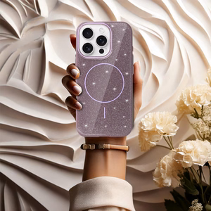 Viedtālruņa apvalks Magsafe Slim Shiny Iphone 16 violeta