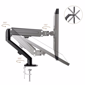 Maclean MC-860N monitora kronšteins ar gāzes atsperi, 13"–27", 8 kg, melns
