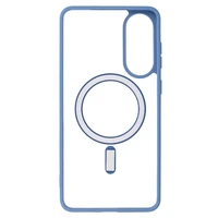 Akrila krāsains Magsafe apvalks Samsung Galaxy S25 Edge gaiši zils