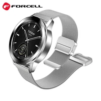 FORCELL F-DESIGN FS11 magnētiskā nerūsējošā tērauda siksniņa SAMSUNG pulkstenim 22 mm sudraba