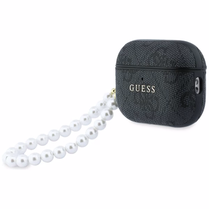 Guess 4G Pearl Siksniņa Maciņš for AirPods Pro 3 - melns