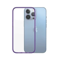 PanzerGlass ClearCase antibakteriālais militārās pakāpes sertificētais viedtālruņa apvalks iPhone 13 Pro – caurspīdīgs violets