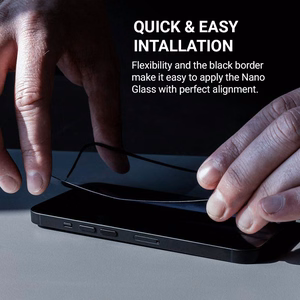 Crong Nano Glass elastīgs 100D hibrīda ekrāna aizsargs ierīcei iPhone 15 Pro Max