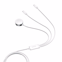 Bezvadu Lādētājs Joyroom "S-IW008" Balts 120cm ar pagarinājumu 3in1 (Apple Watch)