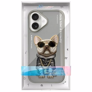 Nimmy Brilles Foršs suns viedtālruņa apvalks iPhone 16 - pelēks