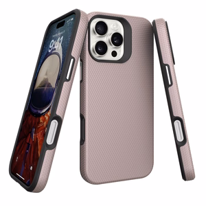 Perfectionists Trīsstūra Mag korpuss iPhone 15 Pro Max rozā zelta krāsā