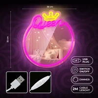 Neon MIRROR LED QUEEN warm white pink FMNE04 Forever Light
