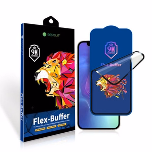 Bestsuit Flex-Buffer Hybrid Glass 5D с антибактериальным покрытием Biomaster для Apple iPhone 12 mini ЧЁРНЫЙ
