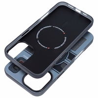 FORCELL F-PROTECT Levels ar dubultā slāņa 4D tehnoloģiju, militāri pārbaudīts, saderīgs ar MagSafe IPHONE 16 PLUS kibers pelēks