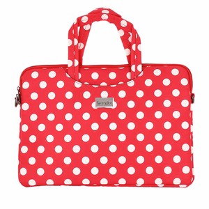 Wonder Briefcase Laptop 17 inches red polka-dot