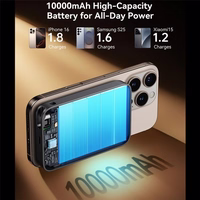 Portatīvais lādētājs Joyroom "JR-PBM02 3in1" melns 10000mAh (Bezvadu uzlāde 15W)