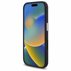 AMG silikona grafiskais magnētiskais viedtālruņa apvalks iPhone 16 - melns