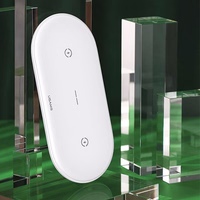 USAMS bezvadu lādētājs US-CD120 10W dubults balts CD120JN01