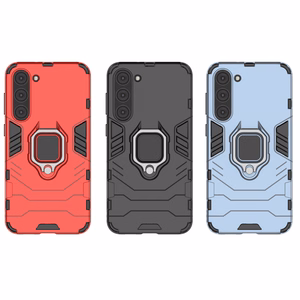 Ring Armor viedtālruņa apvalks Samsung Galaxy S23+ bruņots pārsegs magnētiskais turētājs gredzens melns