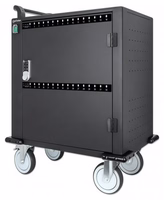 Manhattan iPad to 13", MacBook Air to 13" & Chromebook to 14" 32-bay Charging Trolley/Cart via USB-C, Also other tablets/smartphones (with device to USB-C cable), Bays 330x22x235mm, Device charging cables not included (suggest USB-C cable 354868),Cabinet