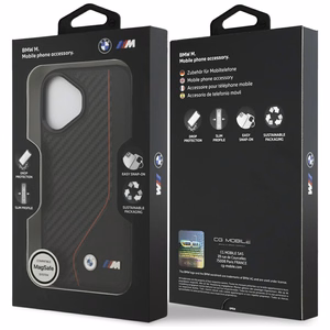 BMW M Carbon Line & Logo MagSafe viedtālruņa apvalks iPhone 17 - sarkans