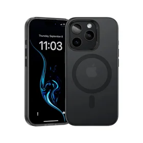 Benks magnētiskais Lucid Armor viedtālruņa apvalks (B066) Iphone 16 Pro Max melns (ar kameras vadības pogu)