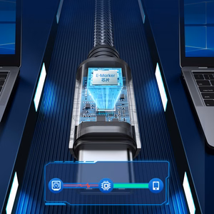 Orico CC240 USB-C–USB-C PD, 240 W, 480 Mbps kabelis, 1,5 m – melns