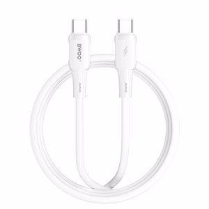 BWOO silikona kabelis X329CC 65W USB-C 1m balts
