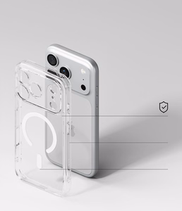 Ringke Fusion Magnetic MagSafe maciņš, paredzēts iPhone 18 Pro / 17 Pro, caurspīdīgs
