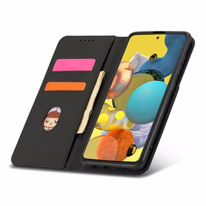 Magnētiskais karšu apvalks Xiaomi Redmi Note 11 maciņš karšu turētājs melns