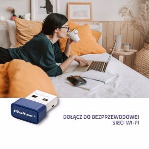 Qoltec 57007 bezvadu mini Bluetooth USB WiFi adapteris