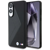 BMW ādas lielo svītru Magnētiskais viedtālruņa apvalks Samsung Galaxy S25 Edge - melns