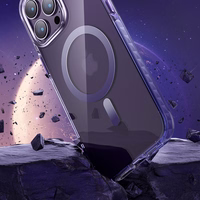 Kingxbar PQY Ice Crystal Series magnētiskais viedtālruņa apvalks iPhone 14 Plus MagSafe sudraba