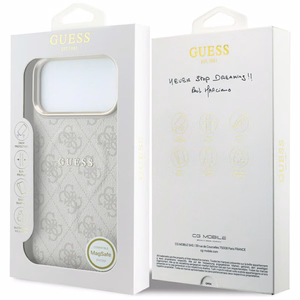 Guess Embossed 4G Classic MagSafe maciņš modelim iPhone 17 Pro Max / 18 Pro Max – krāsa: rozā
