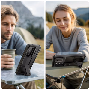 Tech-Protect Kevlar Cam+ futrālis Samsung Galaxy S25 FE - Melns