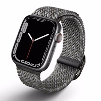 Uniq Aspen pīts siksniņa priekš Apple Watch 1/2/3/4/5/6/7/8/SE/SE2 44/42/45mm - pelēks