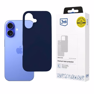 3mk Silicone viedtālruņa apvalks iPhone 16 Plus - tumši zils
