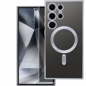 Чехол для Samsung S25 EDGE Electro Mag Cover совместимый с MagSafe серебряный