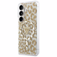 Guess maciņš IML Leopard Print Triangle MagSafe for Samsung Galaxy S26 brūns