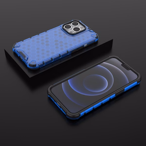 Honeycomb Case броневой чехол с TPU бампером для iPhone 13 Pro синий