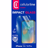 Cellularline Impact Glass - Toughened protective glass iPhone 14 / iPhone 14 Pro