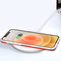  Skaidrs 3in1 vāciņš iPhone 12 ar sarkanā rāmis želejas pārklājums